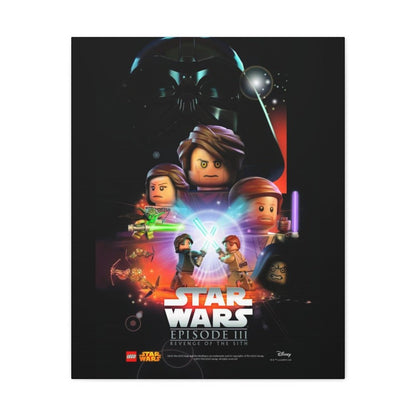 Custom MOC Same as Major Brands! Star Wars Episode III LEGO Movie Wall Art Canvas Art With Backing.