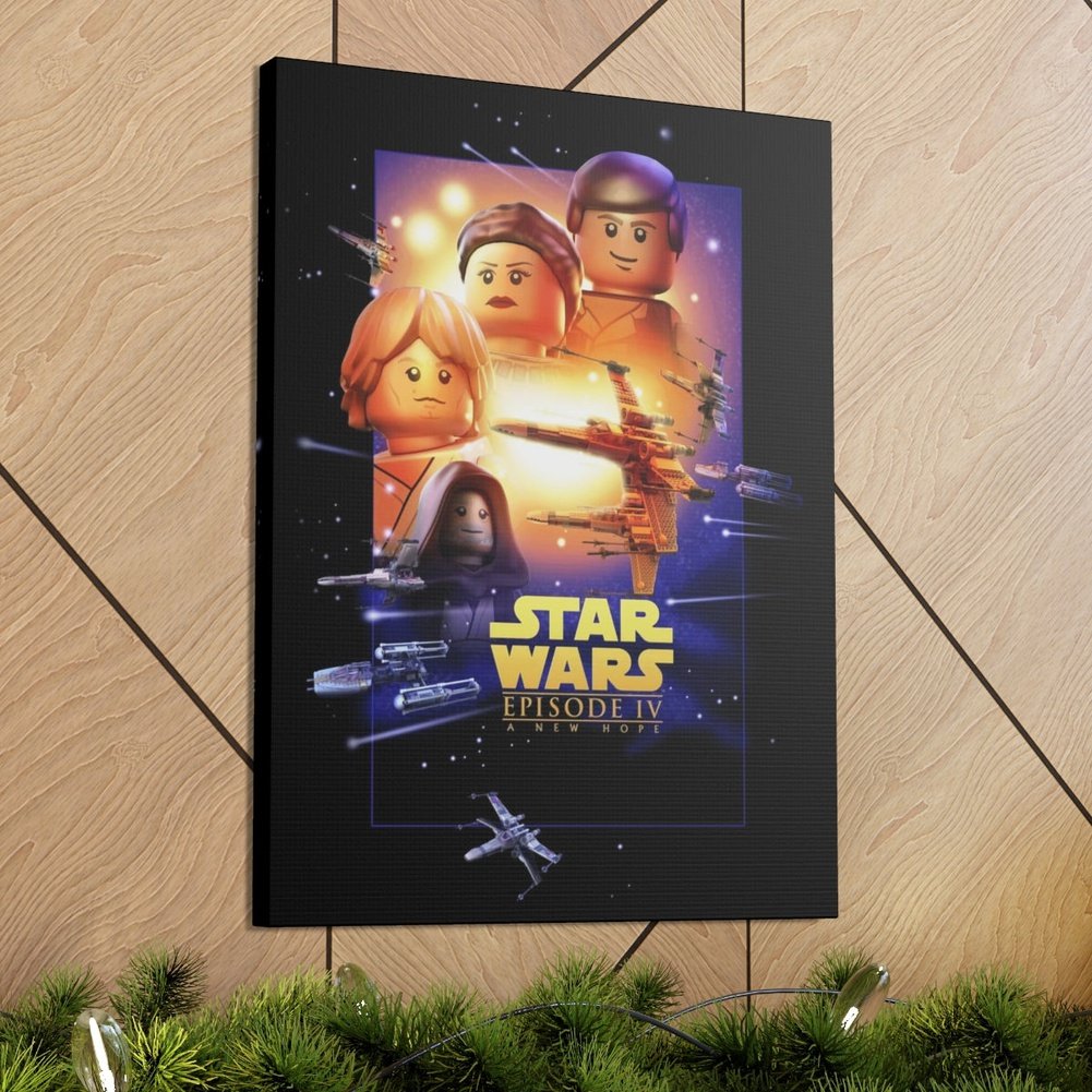 Star Wars Episode IV LEGO Movie Wall Art Canvas Art With Backing. Jurassic Bricks