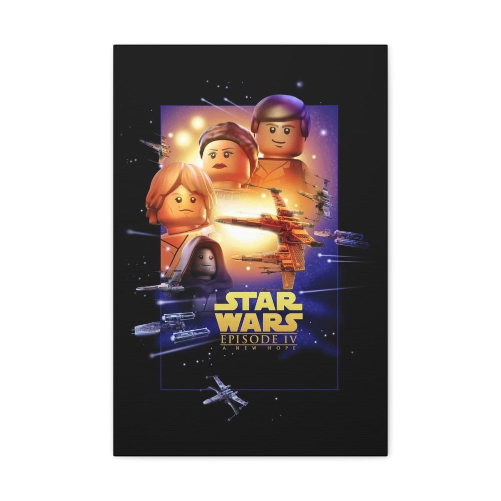 Custom MOC Same as Major Brands! Star Wars Episode IV LEGO Movie Wall Art Canvas Art With Backing.