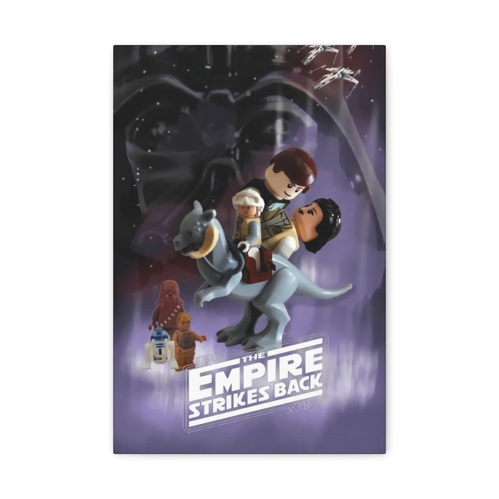 Star Wars The Empire Strikes Back LEGO Movie Wall Art Canvas Art With Backing. K&B Brick Store