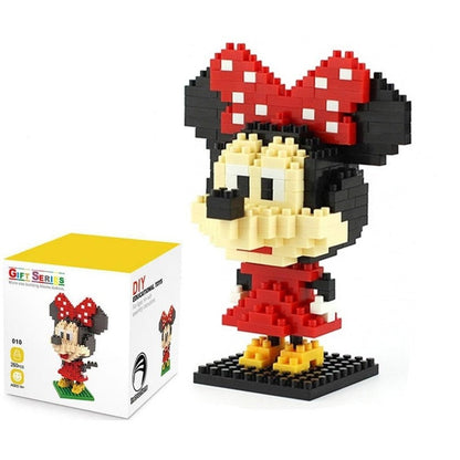 Custom MOC Same as Major Brands! Stitch block brick toy building Mini Minnie Mickey  blocks cartoon characters teaching units  toy compliant