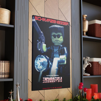 Terminator 2 LEGO Movie Wall Art Canvas Art With Backing. K&B Brick Store