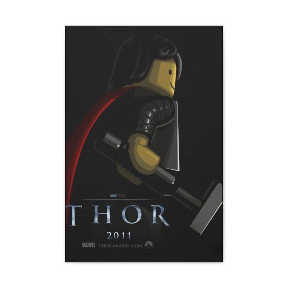 Custom MOC Same as Major Brands! Thor LEGO Movie Wall Art Canvas Art With Backing.