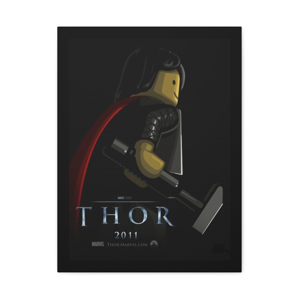 Custom MOC Same as Major Brands! Thor LEGO Movie Wall Art Canvas Art With Backing.