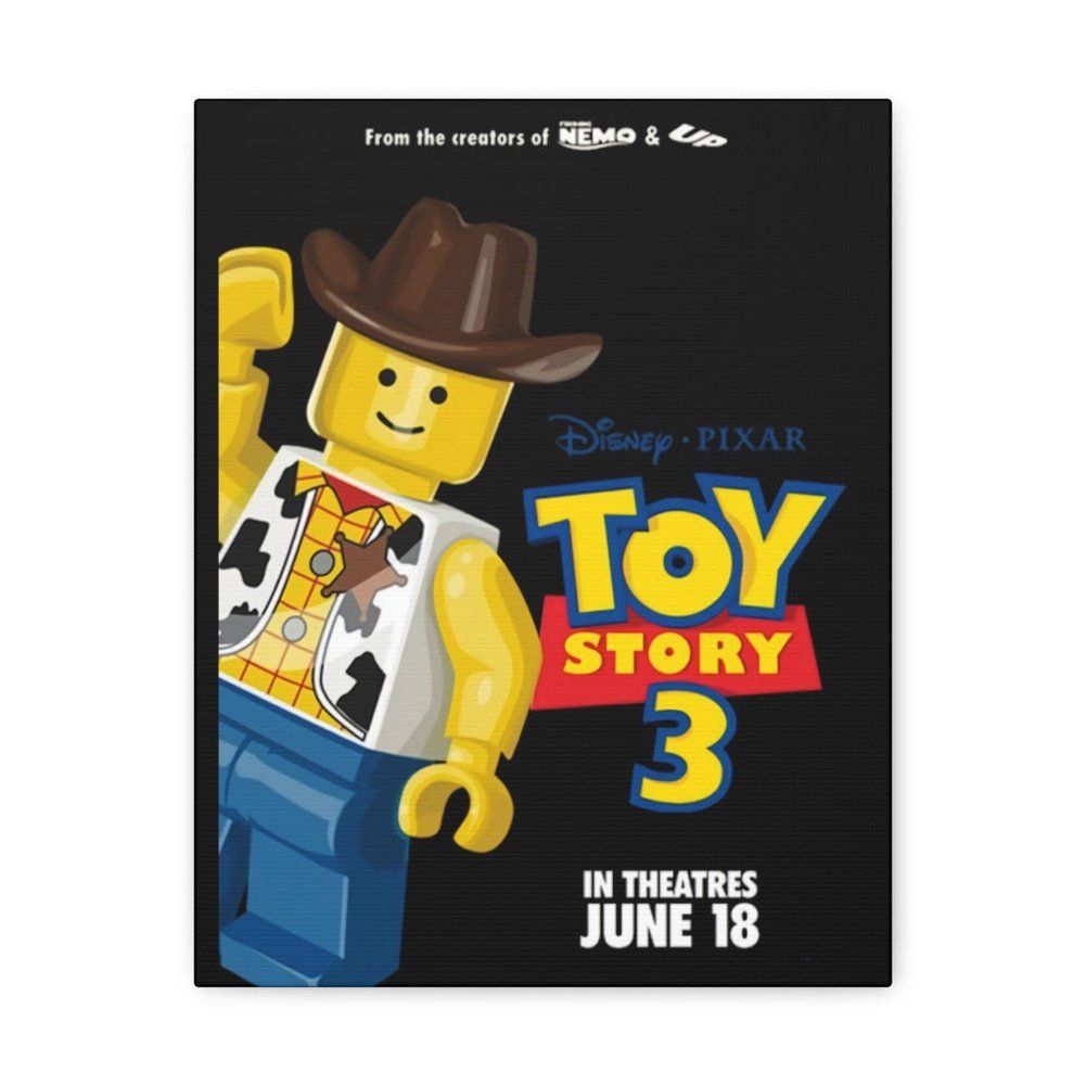 Custom MOC Same as Major Brands! Toy Story 3 LEGO Movie Wall Art Canvas Art With Backing.