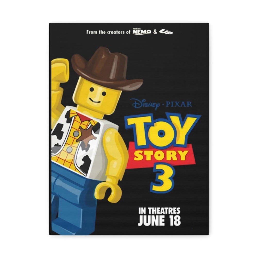 Custom MOC Same as Major Brands! Toy Story 3 LEGO Movie Wall Art Canvas Art With Backing.