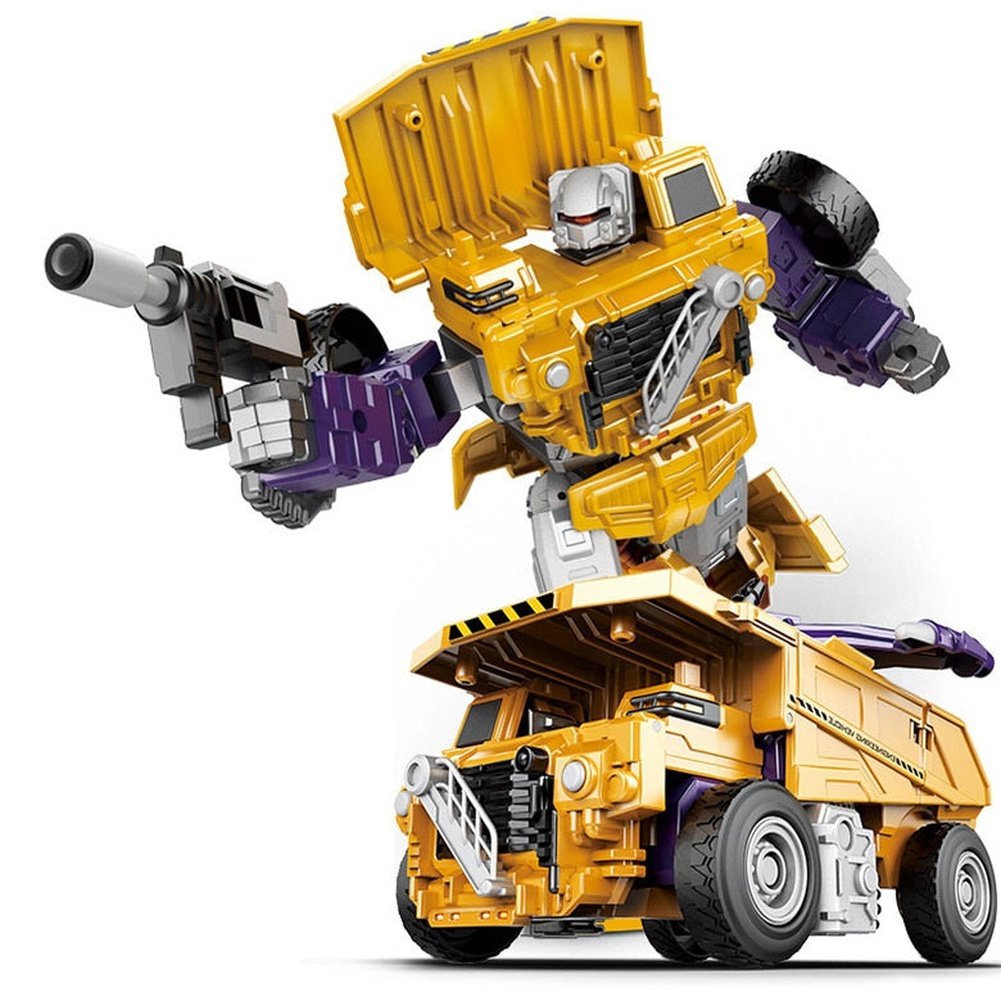 Transformation Robot Toy 6 in1 Engineering Vehicle Model Educational Assembling Deformation Action Figure Car Toy for Children Jurassic Bricks