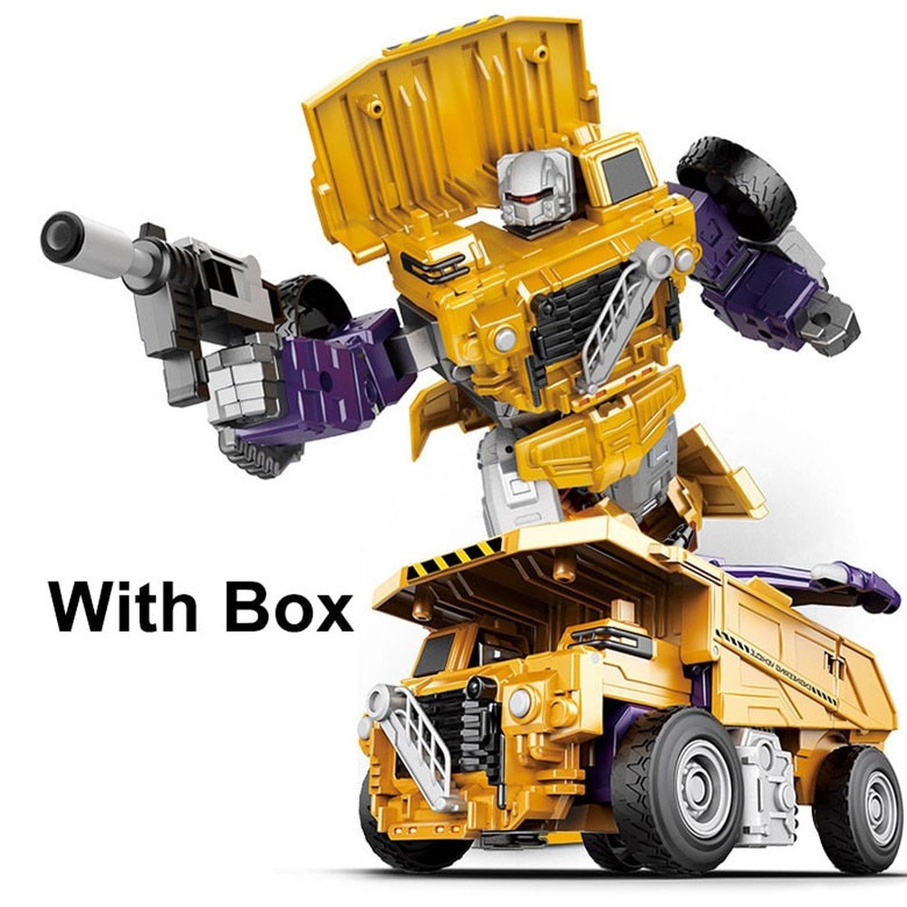 Transformation Robot Toy 6 in1 Engineering Vehicle Model Educational Assembling Deformation Action Figure Car Toy for Children Jurassic Bricks