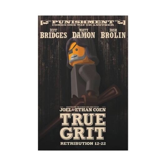 True Grit LEGO Movie Wall Art Canvas Art With Backing. Jurassic Bricks