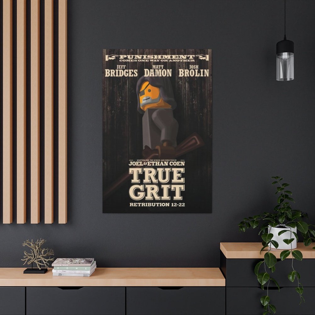 True Grit LEGO Movie Wall Art Canvas Art With Backing. Jurassic Bricks