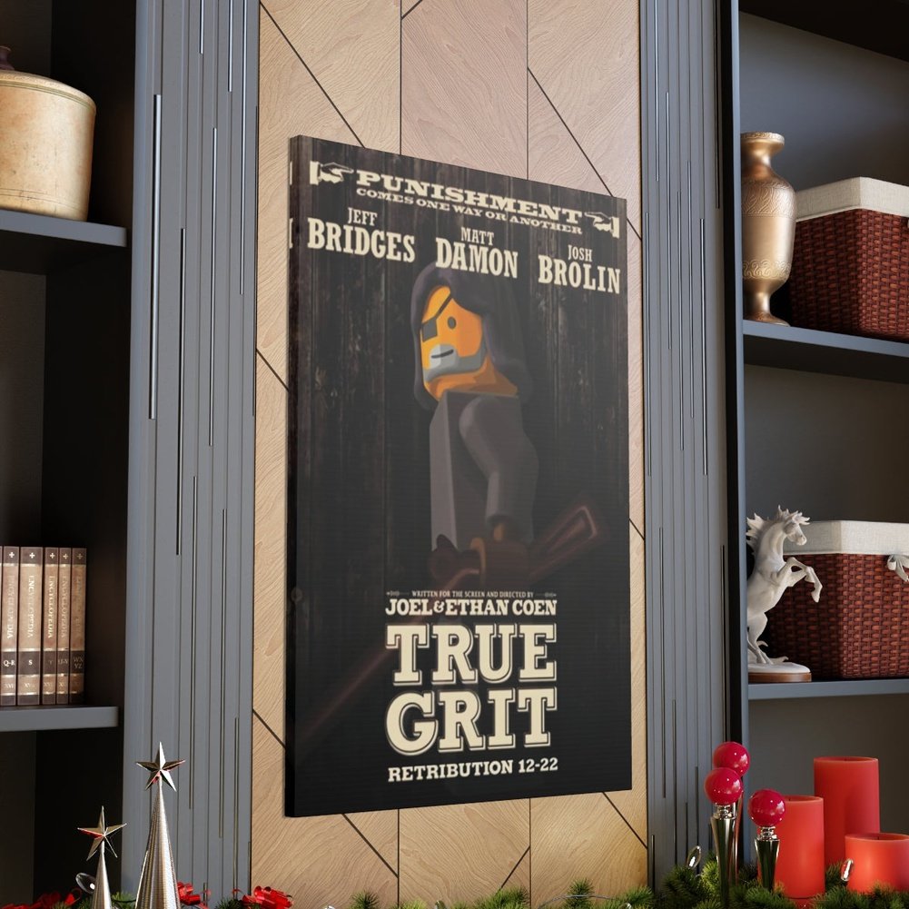 True Grit LEGO Movie Wall Art Canvas Art With Backing. Jurassic Bricks