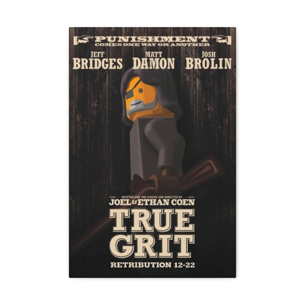 Custom MOC Same as Major Brands! True Grit LEGO Movie Wall Art Canvas Art With Backing.