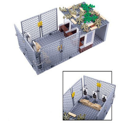 WW2 Military Accessories Building Blocks Sentry Towers Trenches Bunkers Ruins Soldiers Figures Gun Weapons Bricks Toys Kids J090 Jurassic Bricks