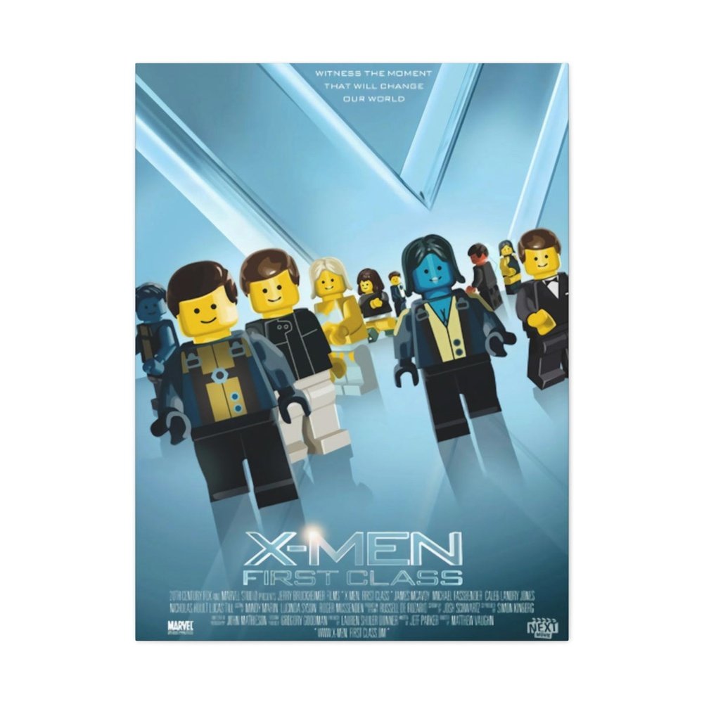 Custom MOC Same as Major Brands! X-Men First Class LEGO Movie Wall Art Canvas Art With Backing.