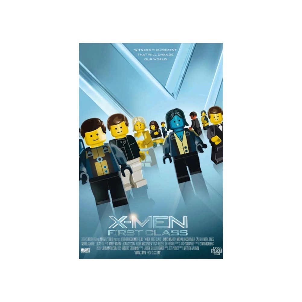 X-Men First Class LEGO Movie Wall Art POSTER ONLY Jurassic Bricks